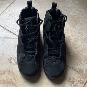 Air Jordan True Flight GS 343795-010 Black High-Top Sneakers